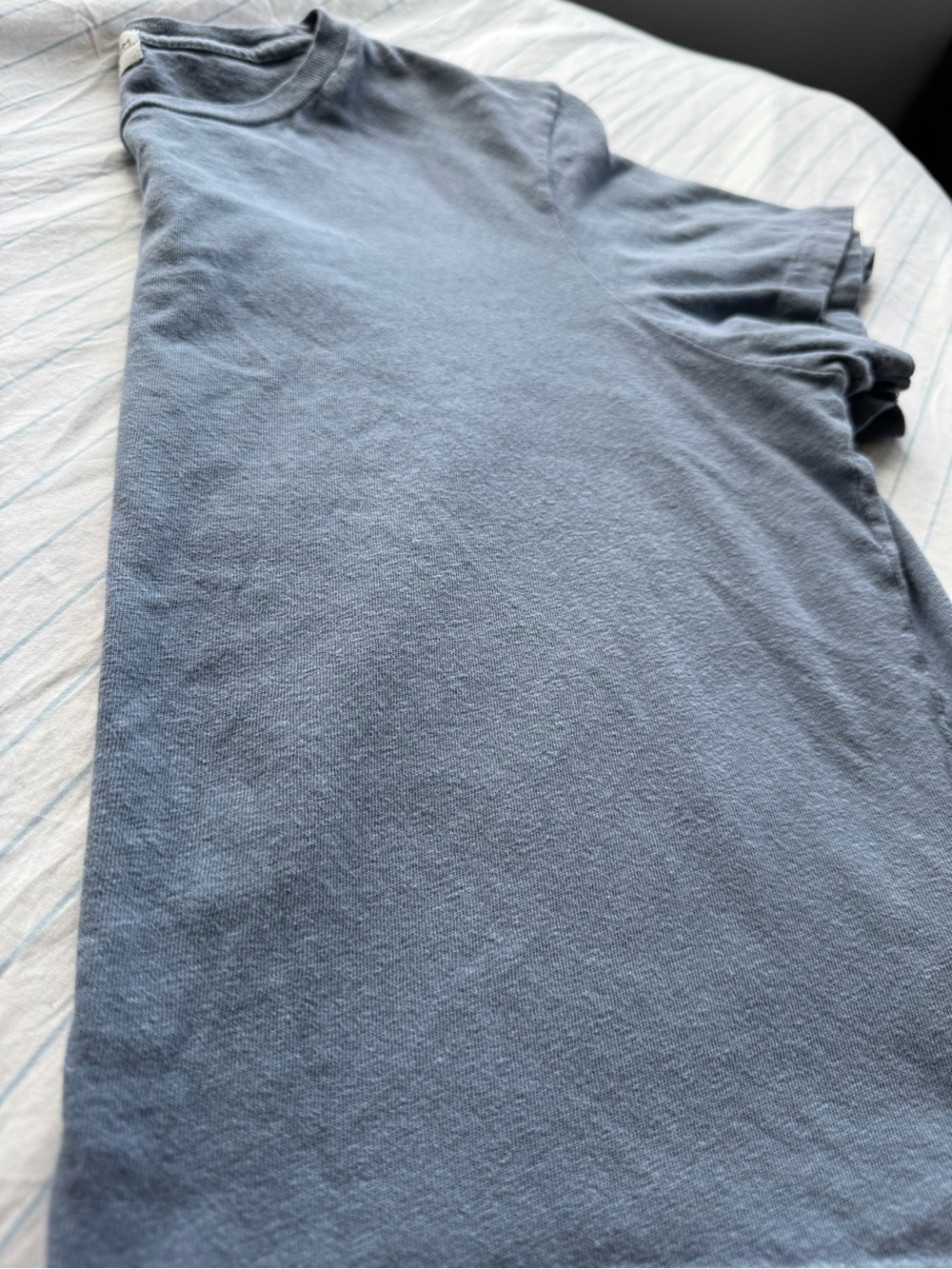 Denim Forum Classic Crewneck Tee in Slate Blue size: L - Picture 6 of 7